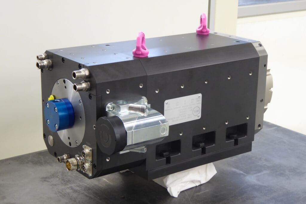 Custom MYL spindle built by MZI Precision.